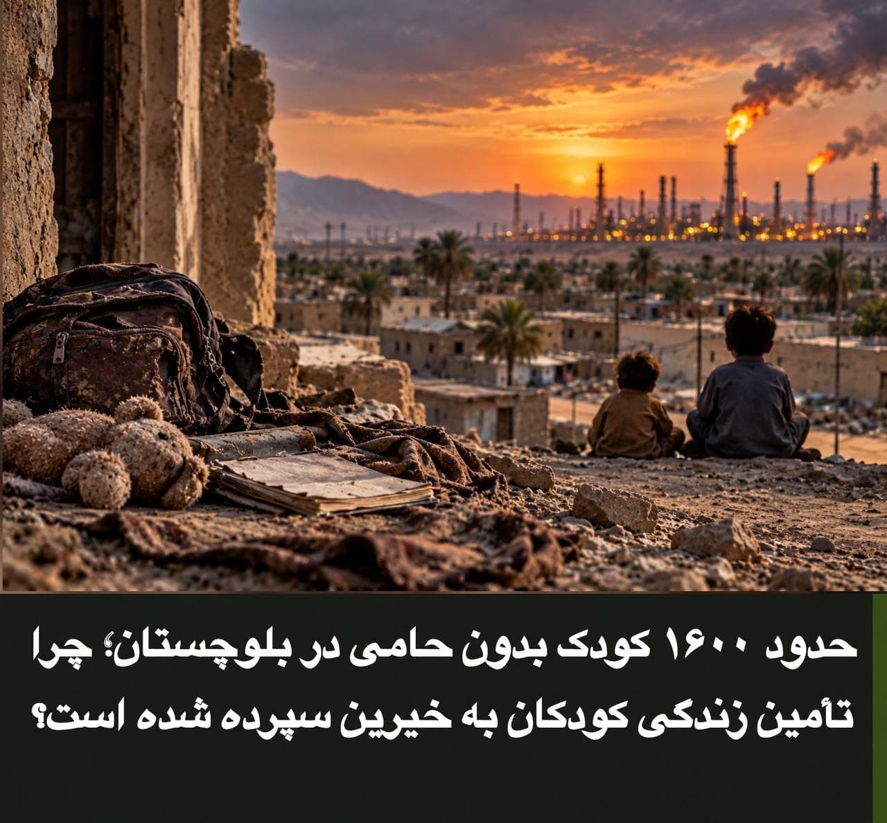 حدود ۱۶۰۰ کودک بدون حامی در بلوچستان؛ ثروت‌های ملی کجاست که تأمین زندگی کودکان به خیرین سپرده شده است؟